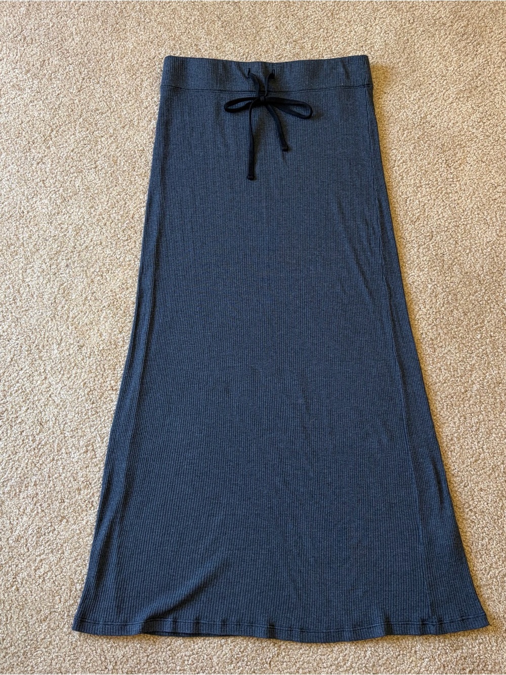 James Perse Standard Maxi Skirt Ribbed Knit Lounge Minimalist USA Sz 4 EUC - Picture 2 of 14